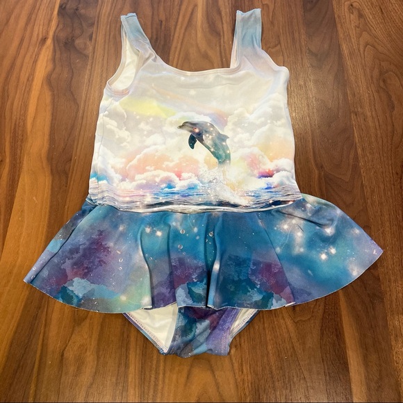 Stella McCartney Kids Other - Size 10 Stella McCartney Kids Magical Dolphin Swimsuit with Skirt